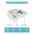 thumbnail image 5 of Quilts Twin-XL Size Bedding Set, Blue Starfish Coastal Lightweight Quilted Comforter, Summer Beach Coral Linen Texture Soft Reversible Bedspread Coverlet with Pillow Covers for All Season, 68" x 98", 5 of 7