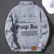 thumbnail image 2 of Abrigos de mezclilla para hombre Chaqueta vaquera para hombre Chaqueta vaquera azul para motocicleta con botón bordado Biker Light Talla L Ropa de abrigo de invierno para hombre Rock 2024, 2 of 5