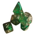 thumbnail image 4 of Juego de Dados poliédricos Zulema 7 piezas verde para juegos de rol, 4 of 8
