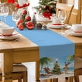 thumbnail image 2 of Christmas Table Runner Christmas Tree Table Runners Reindeer Sandy Beach Cotton Linen Dresser Scarf Kitchen Dining Table Decor for Christmas Holiday Party Decor 13x90 Inch, 2 of 9