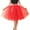 Red, variant on Tulle Skirts for Women Elastic Waist Lace Up Bow Knee Length Layered Mesh Flowy A Line Tutu Skirts Puffy Skirt Fairy Skirt