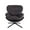 Dark Gray, variant on GDF Studio Modern 360° Chenille Swivel Chair with Faux Leather & Metal Base, Dark Gray