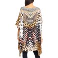 thumbnail image 2 of Sakkas Sira Women's Casual Short Sleeve Loose Pullover Mid-Long Oversize Top Tunic - CTM240-Multi - One Size, 2 of 5