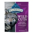 thumbnail image 3 of (2 pack) Blue Buffalo Wilderness Trail Toppers Wet Dog Food, Chunky Beef Bites in Hearty Gravy, 3 of 12