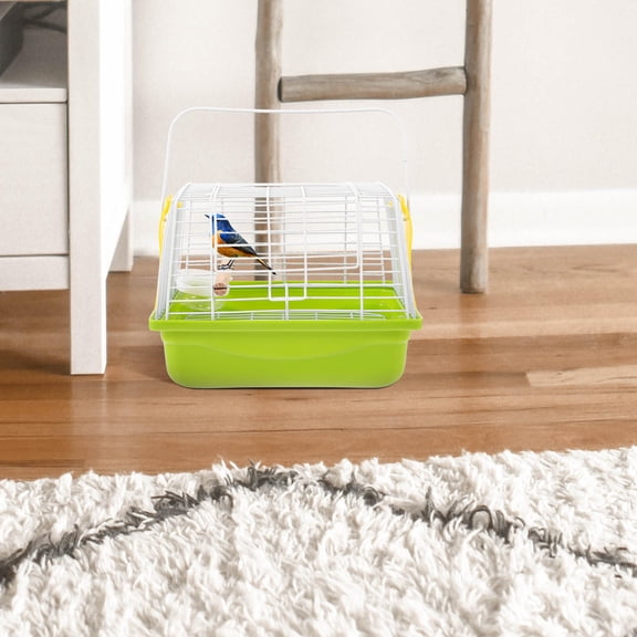 LOLIPPYY Metal Bird Carrier Cage with Comfortable Handle, Ventilated Design for Parakeets, Cockatiels, Conures, and Small Birds Travel
