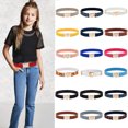 thumbnail image 3 of Kids Girls Belts Adjustable Elastic Belts with Heart Buckle Fashion Versatile Skinny Waistband One Size, 3 of 3
