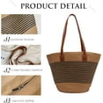 thumbnail image 4 of Kukuzhu Straw Beach Bag, Summer Straw Handbags for Women TrendyStraw Purses Woven Tote Bag for Travel Vacation, 4 of 7