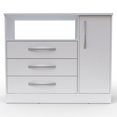 thumbnail image 2 of Cómoda Moderna Skal Living con 3 Cajones 1 Puerta Color blanco, 2 of 4