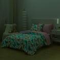 thumbnail image 6 of Your Zone Glow in the Dark 5-Piece Butterfly Bedding Set for Kids with Fabric Storage Bag, Twin, 6 of 13
