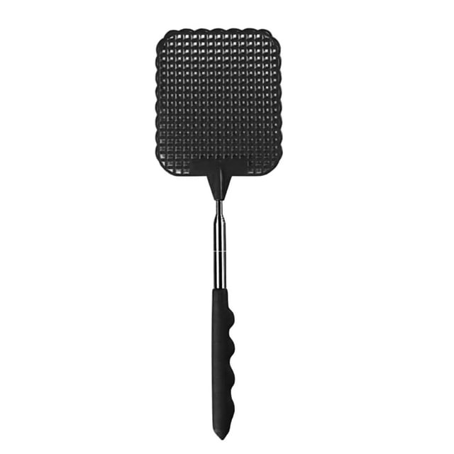 Extendable Fly Swatter Stainless Steel Telescopic Handle Insect Swatter Portable Mosquito Control Swatter for Insects Indoor Outdoor Kitchen Garden Camping