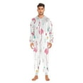 thumbnail image 6 of 1 Piece Adult Onesie Pajamas Cozy & Loose-Fit Sleepsuit Loungewear with Pockets Cute Flamingo Pattern Small, 6 of 7