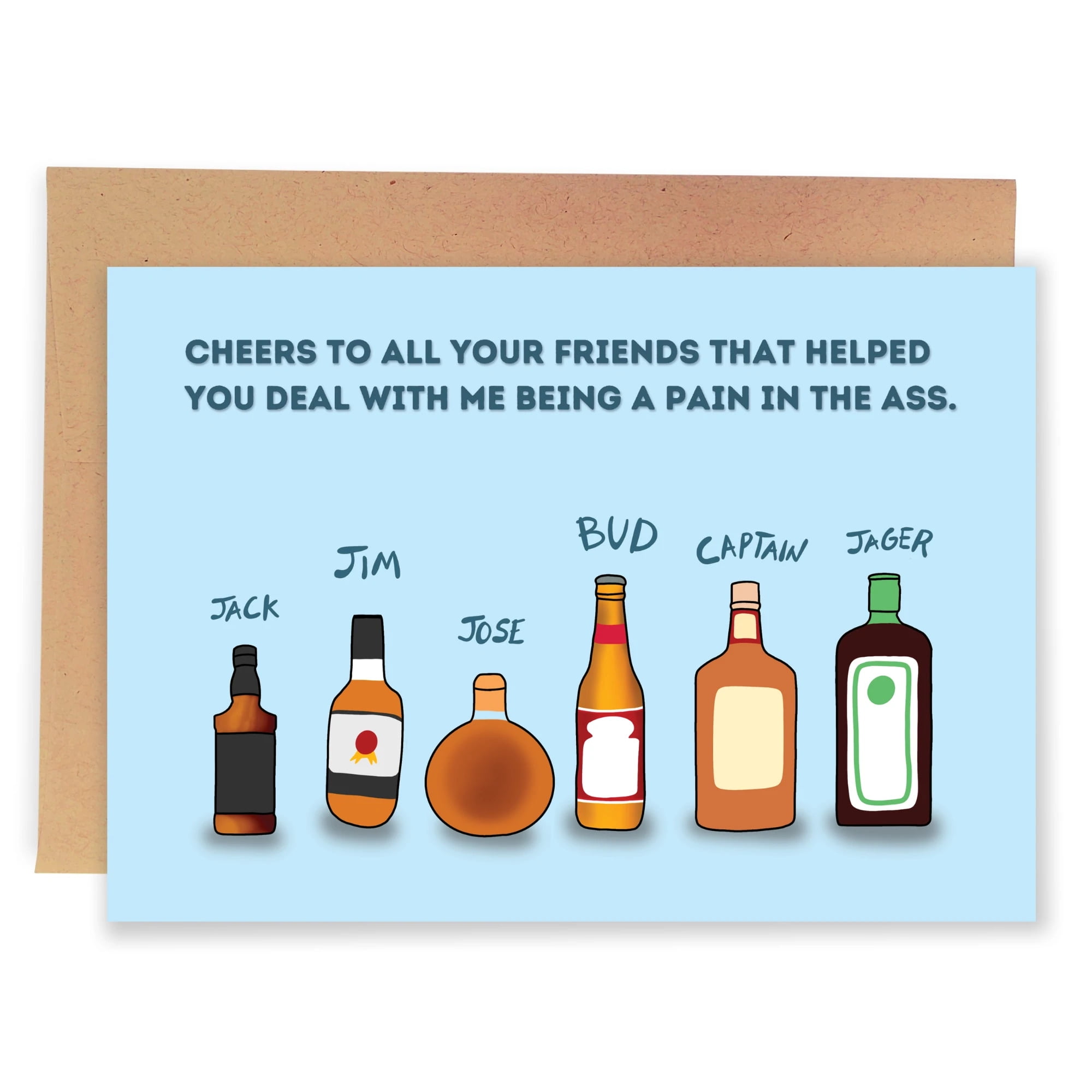 Funny Father's Day Card / Alcohol Best Friends Liquor Joke Sleazy