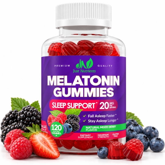 Melatonin 20mg Gummies for Adults - Maximum Strength Sleep Aid Gummies (120 Count)