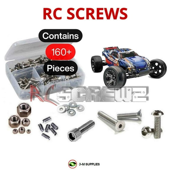 RCScrewZ Stainless Screw Kit tra023 for Traxxas Rustler VXL RTR (#3707) RC 2WD Stadium Truck | SET