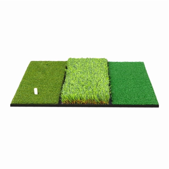 Golf Hitting Mat,Dual-Turf and Tri-Turf Portable & Foldable Golf Mat