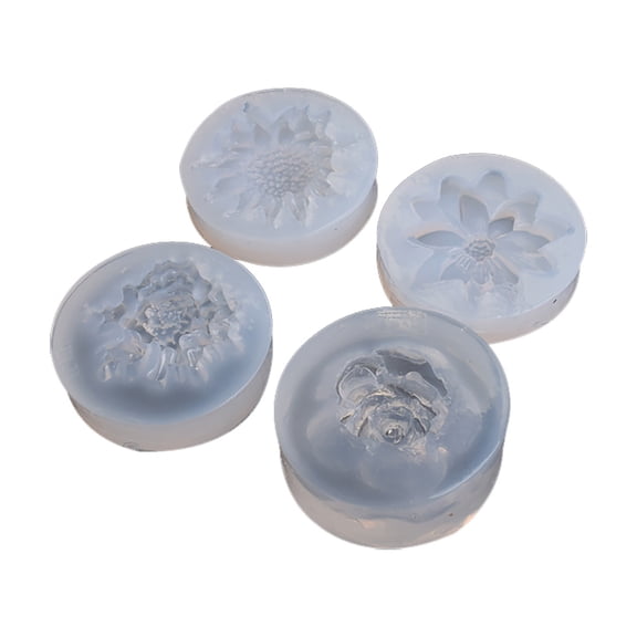 Silicone Mold for Resin (Epoxy Resin Casting Mold, Jewelry Making Mold), 4 Pcs Flower Epoxy Resin Molds, Camellia Sunflower Rose Pendant Jewelry Making Kit, Epoxy Casting, Craft Mold, Diy Art