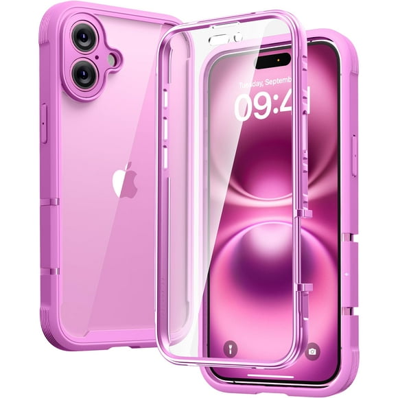 Funda de teléfono Diaclara diseñada para iPhone 16 6.1 (rosa)
