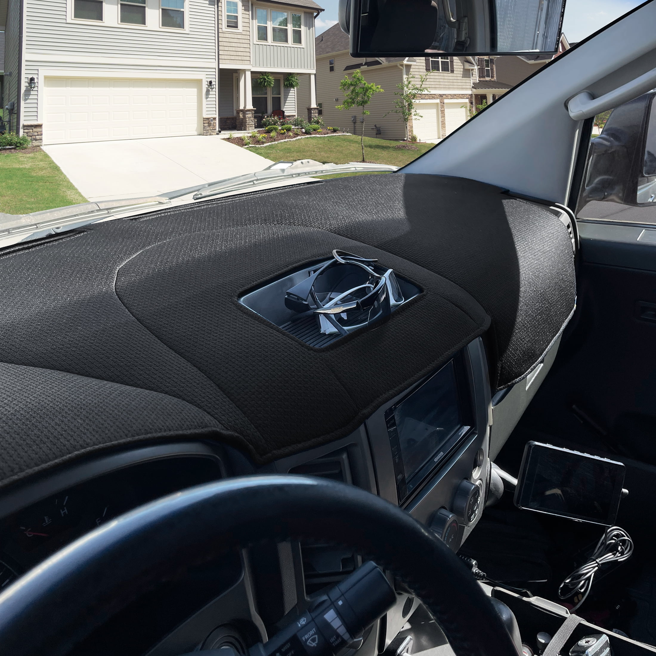 Dash Designs Dashtex Black Custom Fit Dash Cover Fits: 14-21 Jeep Cherokee With Center Hatch