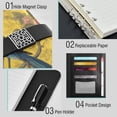 thumbnail image 4 of Leather Notebook with Pen Holder Writing Notepad Includes 100 Pages Lined Journal Bluebird Surrounded by Flowers, 4 of 6