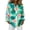 133#Green, variant on Women's Hawaiian Long Sleeve Shirts Tropical Floral Print V Neck Button Down Dressy Casual Blouses Blue XL