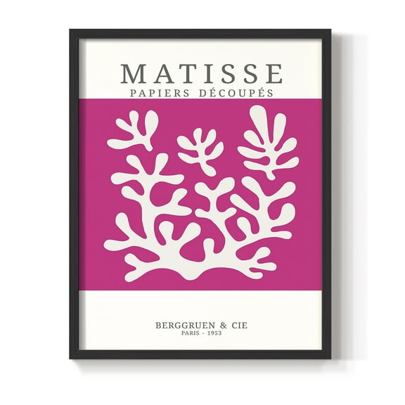 Matisse CDXXVI in Black Solid Wood Framed Print No Nail Hanging