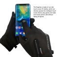 thumbnail image 3 of Guante impermeable Todos los dedos Pantalla táctil Nylon Cremallera Pelusa cálida Impermeable, 3 of 8