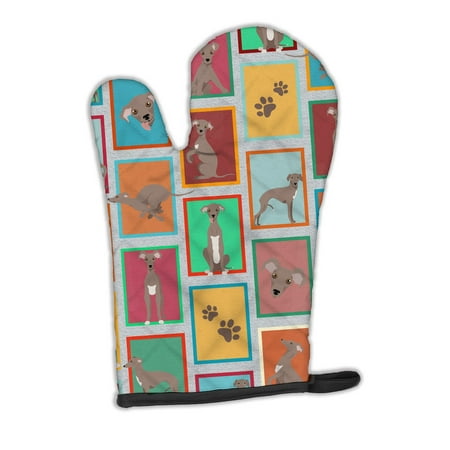 

Lots of Fawn Italian Greyhound Oven Mitt 8.5 in x 12 in
