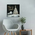 thumbnail image 5 of NIJIAN Peace on Earth Christmas Tree Wall Art, Black, White, & Gold Winter Art, Great Gift Idea, Premium Gallery Wrapped Canvas Decor, Ready to Hang, 5 of 5