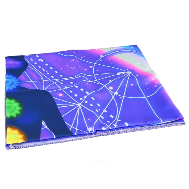 Tapiz De Siete Chakras Con Luz Negra Para Sentarse En Meditación, Reactivo A Los Rayos UV, Suave Y Duradero, Para Dormitorio, Sala De Estar, Brilla Bajo La Luz