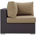 thumbnail image 2 of Modway Convene Aluminum and Rattan Outdoor Patio Corner in Espresso/Mocha, 2 of 3