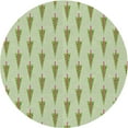 thumbnail image 1 of Ahgly Company Indoor Round Patterned Khaki Green Novelty Area Rugs, 7' Round, 1 of 6