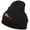Black, variant on Saint Kitts and Nevis Flag Map Embroidered Long Beanie - Black OSFM