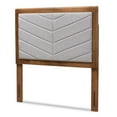 thumbnail image 1 of Baxton Studio Iden Light Grey and Walnut Brown Finished Wood Twin Size Headboard, 1 of 7