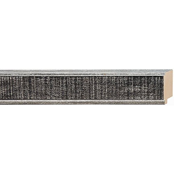 Picture Frame Moulding (Wood) 18Ft Bundle - Distressed/Aged Black Finish - 1.625" Width - 1/2"