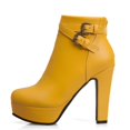 thumbnail image 2 of Botas cortas de moda para mujer, botines de mujer sexis con plataforma, tacones altos, botas negras, rojas, amarillas y blancas, zapatos de mujer de talla grande 48, 2 of 5