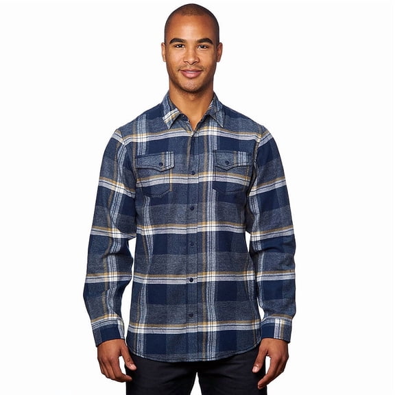 Burnside Men's Snap Button Flannel Shirt