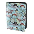 thumbnail image 2 of Rateoe Cartoon Pirate Pattern Passport Holder Wallet Leather Mulit-purpose Travel Wallet Credit Cards Case ,Passport Cover for Women Men-6.5 in, 2 of 5
