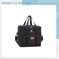 thumbnail image 5 of Large Capacity Cooler Bag, Double Layer Insulated Camping Cooler Bag with External Strap, Side & Front Pockets, Bottle Opener, DIY Area, 17.5 x 10.6 in / 44.5 x 27 cm for Picnics, BBQs, Travel, 5 of 5