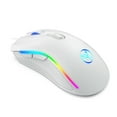 thumbnail image 5 of UHUYA Wireless Mouse 2.4GHz Wireless Mouse Gaming Mouse RGB Backlight Wireless Optical USB Gaming Mouse 4800DPI Rechargeable Mute Mice White, 5 of 8