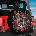 thumbnail image 2 of Lotusprinthandmade Wolf Couple Valentine's Day Spare Tire Cover With Backup Camera Hole 6 Sizes (27 in.), Cute Wolf Couple Tire Protector, Valentine's Day Themed Spare Tire Cover, 2 of 7