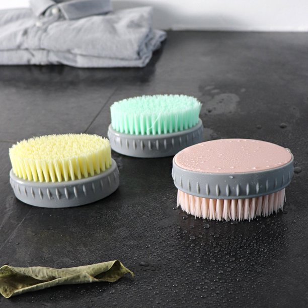 3 cepillos de limpieza domésticos tricolores Cepillos potentes ovalados para lavar ropa Descontaminación de plástico Cepillos para zapatos