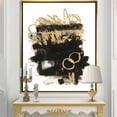 thumbnail image 3 of Toile Encadrée Moderne Glam Gold and Black drift II, 3 of 3