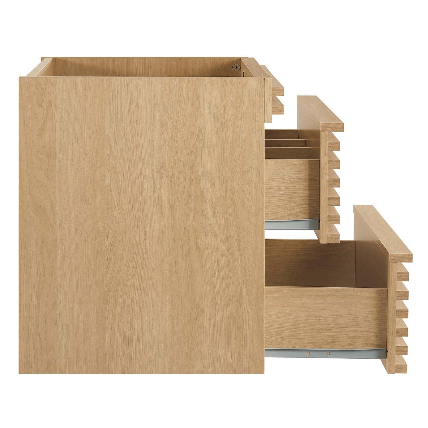 Modway Render 23.5" MDF Wood Wall-Mount Bathroom Vanity Cabinet in Oak