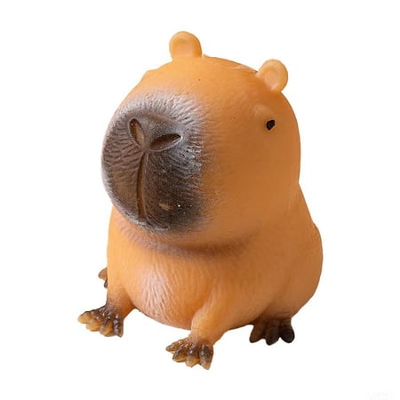 Aodebiao Capybara Stress Balls Squeeze Toys Super Fun Animal Stress Relief Ball Dough Ball Sensory Toys Party Favors Classroom Prizes | Sitting Capybara Squish Balls Fidget Toys