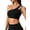 Black, variant on Women'S One-Shoulder Sports Bra - Sleeveless One Strap Low Asymmetrical Workout Yoga Tops