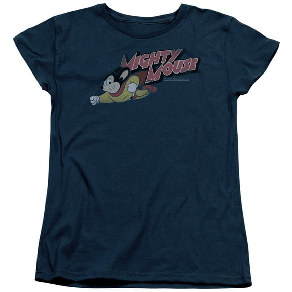 Mighty Mouse Mighty Retro Women's T-Shirt Navy