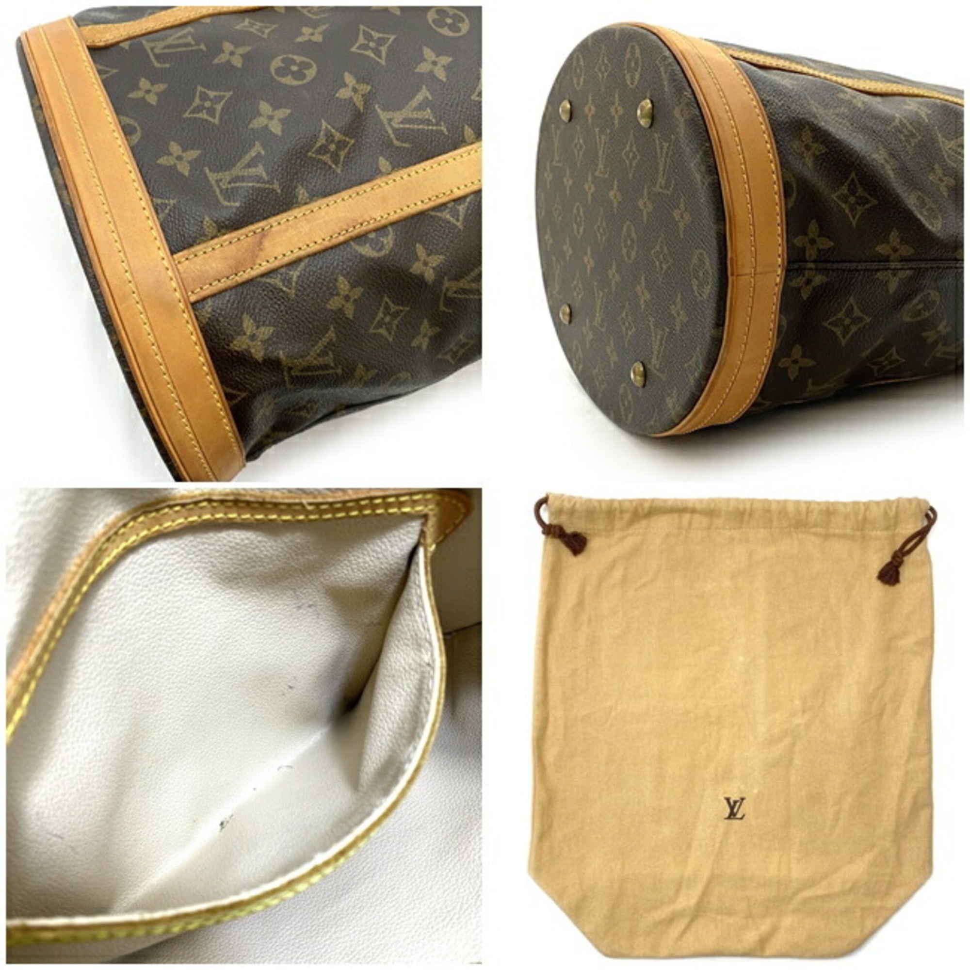 Authentic Louis Vuitton Monogram Bucket GM Shoulder Bag T42236 USA Model  6167E