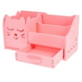 thumbnail image 5 of 2 Sets Compartment Counter Organizer Desk with Drawer Manual Scrubber Gadgets Hand Office Pink, 5 of 8