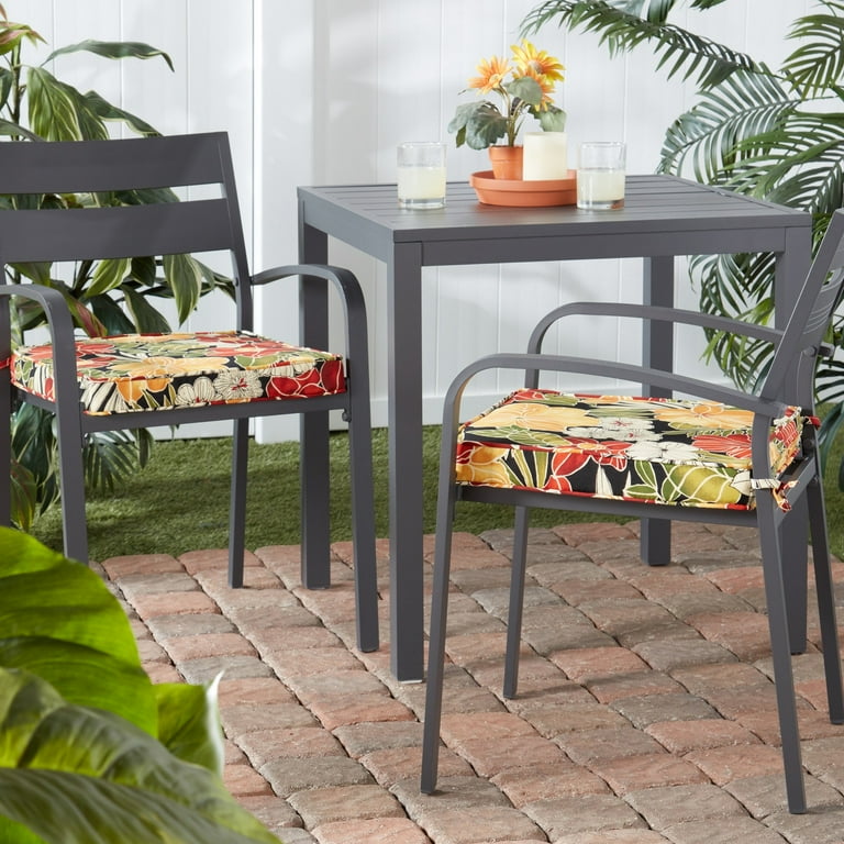 Greendale Home Fashions 18 x 18 Aloha Black Square Outdoor