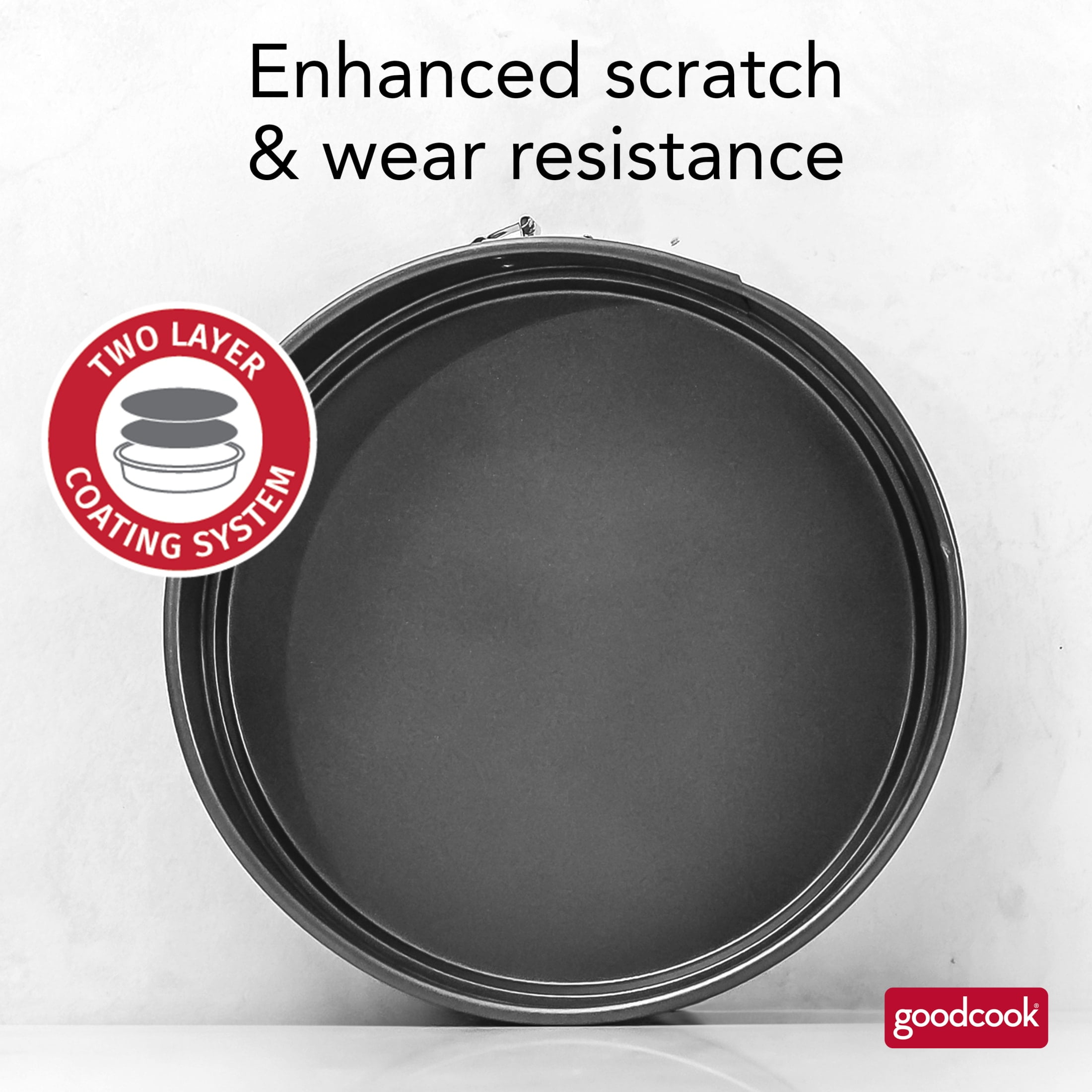 (2 pack) GoodCook PRO Nonstick Steel Springform Pan, 9", Gray
